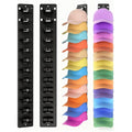 Hat Organizer Wall Mounted 2-Pack, 24-Cap Capacity Storage Hooks, Adhesive or Drill Install, Closet Entryway Bedroom Hat Rack, Durable Polypropylene, Space-Saving Vertical Display