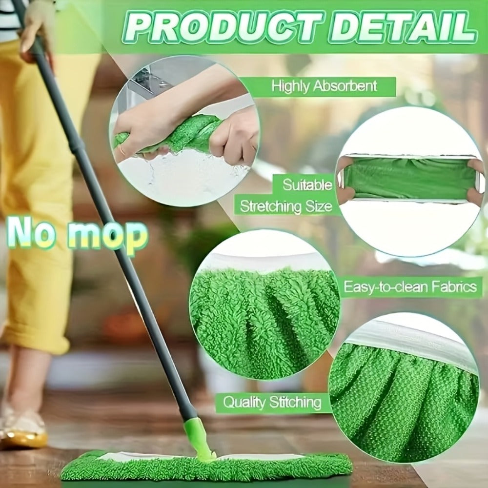 Microfiber Mop Pads 15-Pack Compatible with Swiffer Sweeper Reusable Washable Wet Dry Mopping Cloths Refill Pads for Hardwood Vinyl Tile Floors