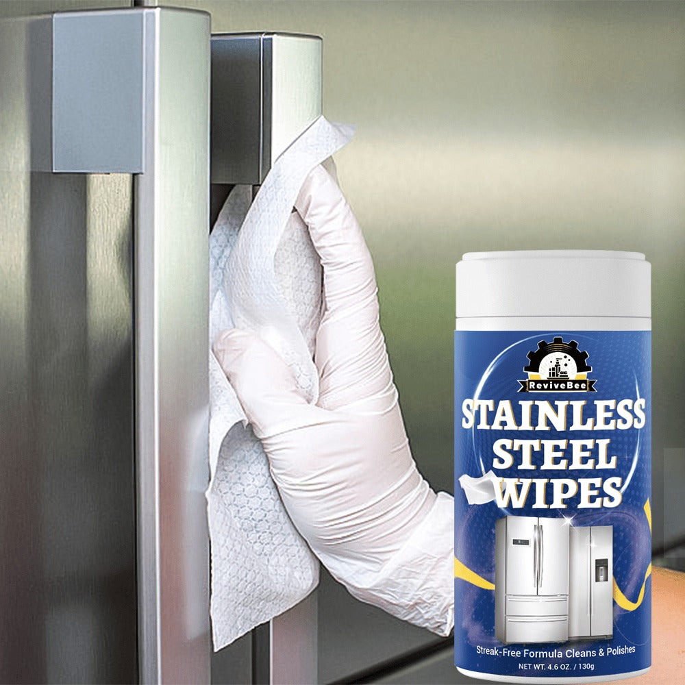 Stainless Steel Cleaning Wipes Kitchen 1 or 2 Barrel - Gentle Formula Safe for Hands, Quick Deep Cleaning of Stainless Steel Appliances Surfaces Sinks & Cookware, Streak-Free Kitchen Cleaning Wipes