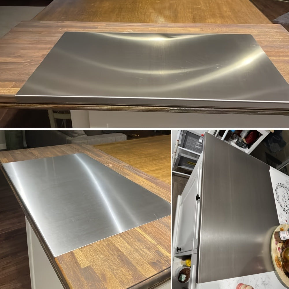 Stainless Steel Cutting Board Extra Large 27.5¡±¡Á19.7¡± Double-Sided 304 Steel Board for Home & Commercial Kitchen - Countertop Protector Breadboard Easy Clean Durable
