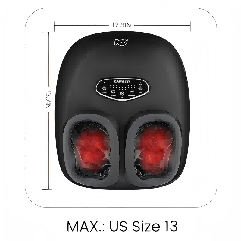 Shiatsu Foot Massager with Heat ¨C Deep Kneading, Compression & Vibration, Electric Foot Massage Machine for Men Women, Fits Size Up to 13