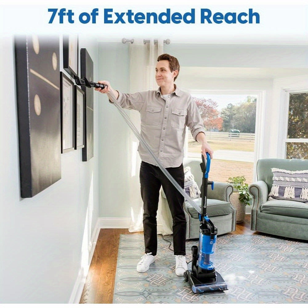 Vacmaster Bagless Upright Vacuum Cleaner 1150W Cyclone Filtration Large Dust Cup 17ft Cord for Carpet Hard Floor Pet Hair Powerful Suction Home Vacuum