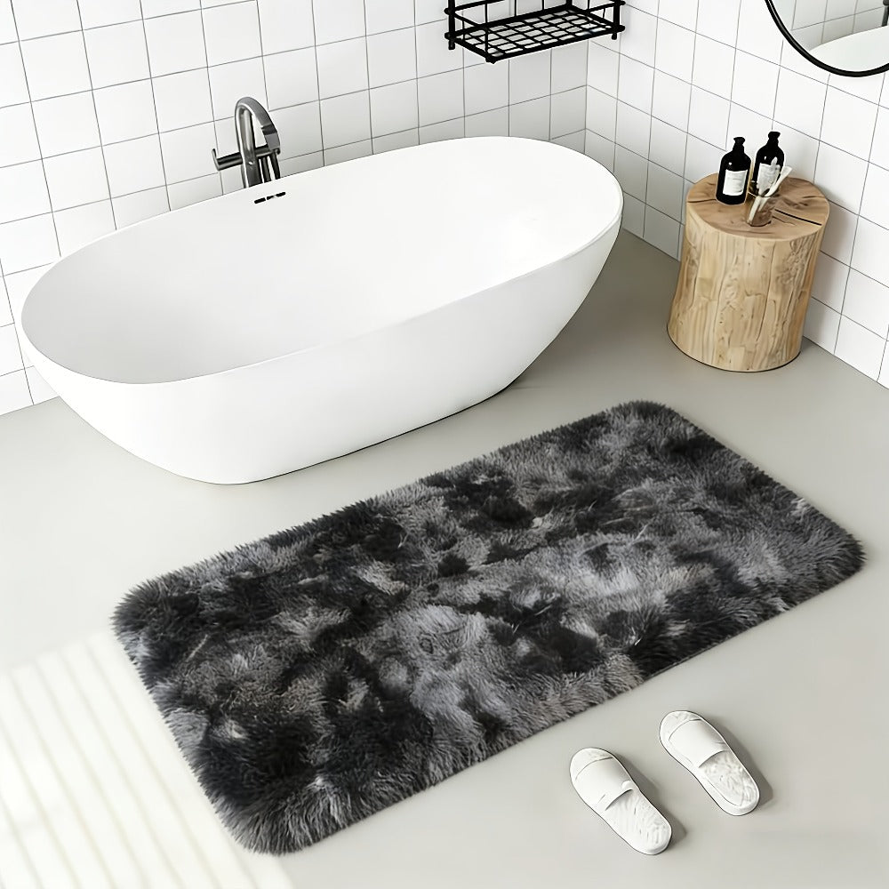 Fluffy Area Rug Tie-Dye Soft Carpet for Living Room Bedroom Office Thickened 1000g/©O Machine-Woven Indoor Mat Multi-Color Multi-Size Dark Gray Light Grey Khaki Pink Black White Purple