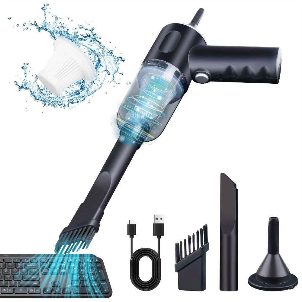 Cyclone Handheld Vacuum Cleaner Cordless Rechargeable with Strong Suction - Lightweight Portable for Home, Office, Car & Pet Hair, Allergy-Friendly Quick Cleanup Dust Buster, Easy to Use & Carry