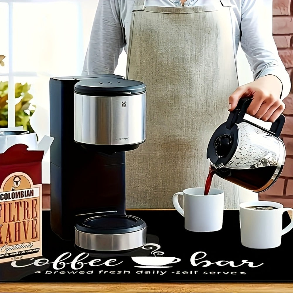 Coffee Machine Mat Absorbent Dish Drying Mat Bohemian Coffee Bar Mat for Kitchen Countertop Coffee Station Accessories Placemat Decor