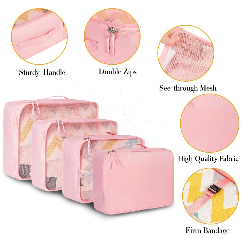Packing Cubes for Suitcases 8PCS Set Travel Luggage Organizers Compression Bags Clothing Underwear Shoe Bag for Men Women