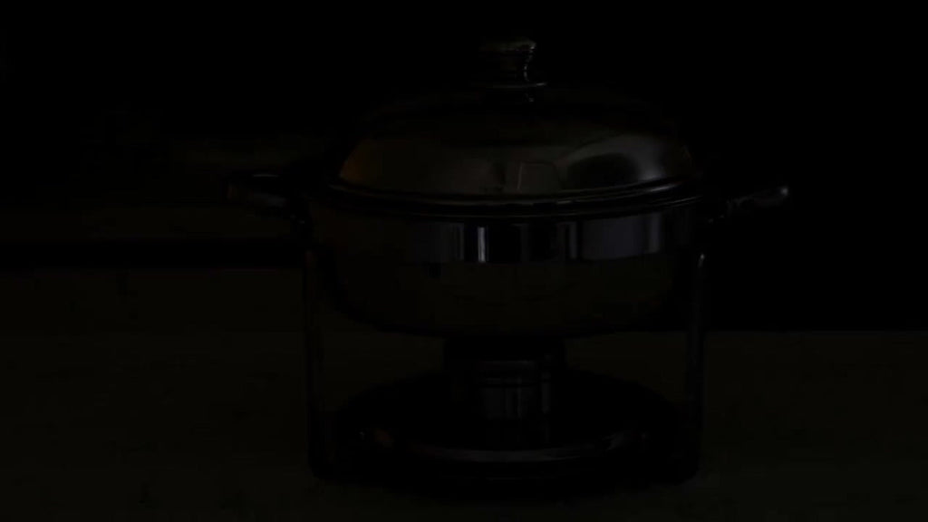 Chafing Dish Buffet Set Stainless Steel Food Warmer 6QT Round Chafer for Catering Events Parties Weddings Banquets, Silver & Gold, 1/2/4/6 Pack Options