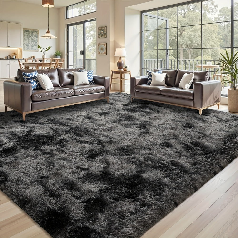 Shaggy Area Rug Soft Plush Fuzzy Carpet Non-Slip Tie-Dye Design for Bedroom Living Room Nursery Dorm ¡ª Pet Friendly Machine Washable Multiple Sizes & Colors