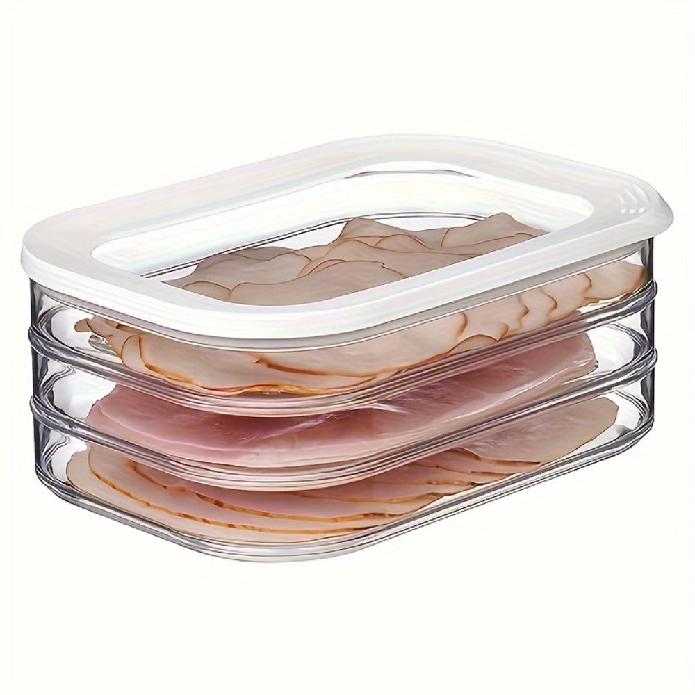 Food Storage Container Leak-Proof Reusable Airtight Sealed Box for Meat Fruits Vegetables Kitchen Organizer Fridge Pantry Meal Prep