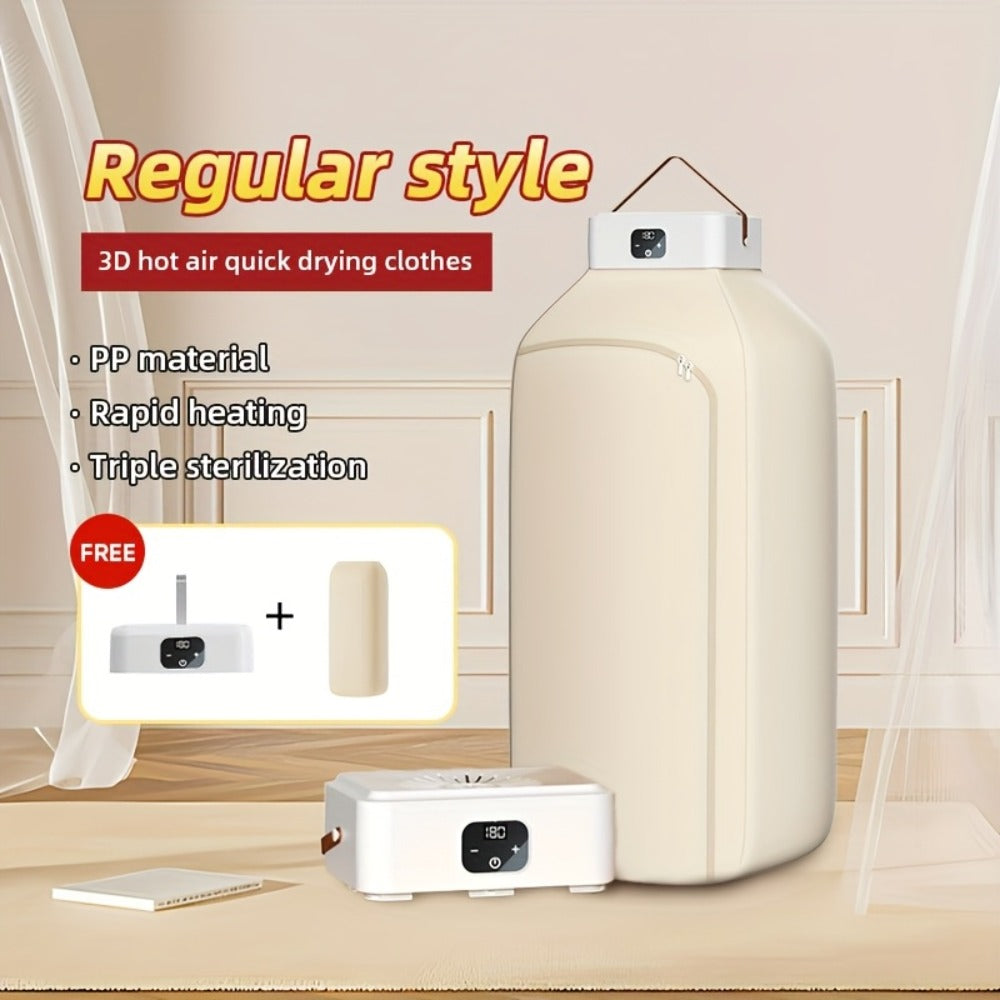Mini Dryer Machine 600W Portable Clothes Dryer Dual Mode Quiet Operation Timer 1H 2H 8H Energy Efficient for Apartments Dorms RVs Travel Small Spaces Basic Premium