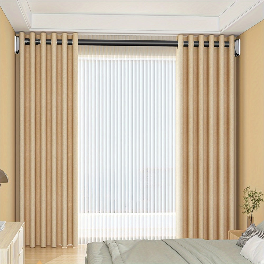Telescopic Curtain Rod No Drill 15.75¡±-196.85¡± Adjustable Shower Curtain Rod 33mm for Large Windows