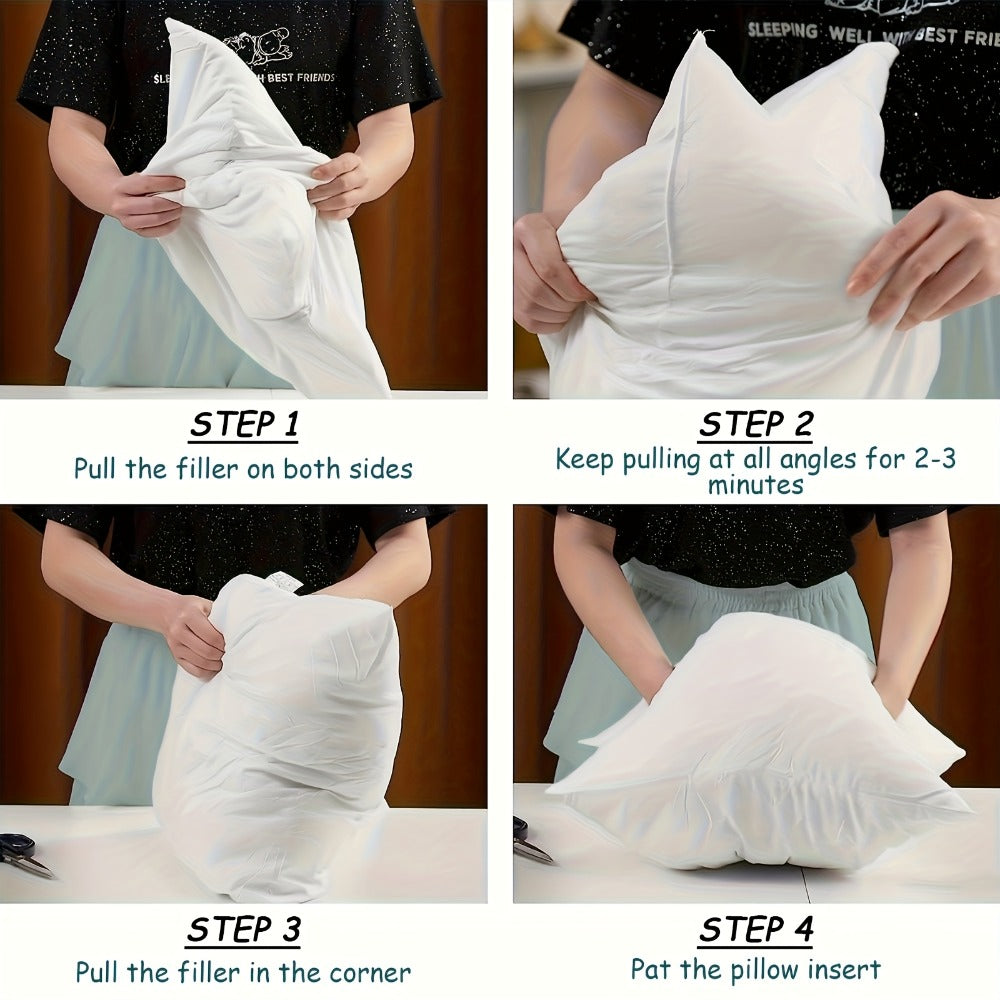 Throw Pillow Inserts Soft Fluffy Hypoallergenic Square Pillow Stuffing Washable Fiber Fill for Sofa Bedroom Living Room 14 16 18 20 22 Inch
