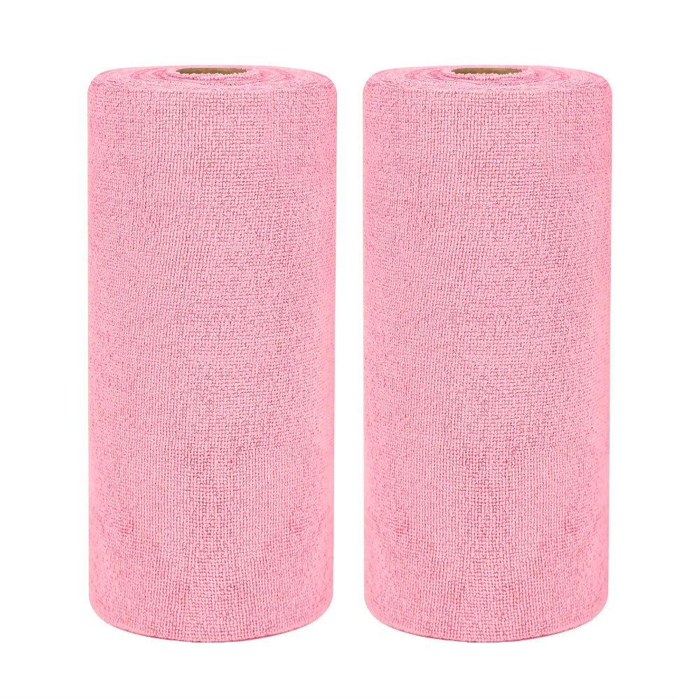 Microfiber Cleaning Cloths Reusable Paper Towel Roll Replacement ¨C Washable Absorbent Tear-Away Dishcloths for Kitchen, Bathroom & Car | Eco-Friendly Rags 50 or 100 Pack, 12x12 Inch