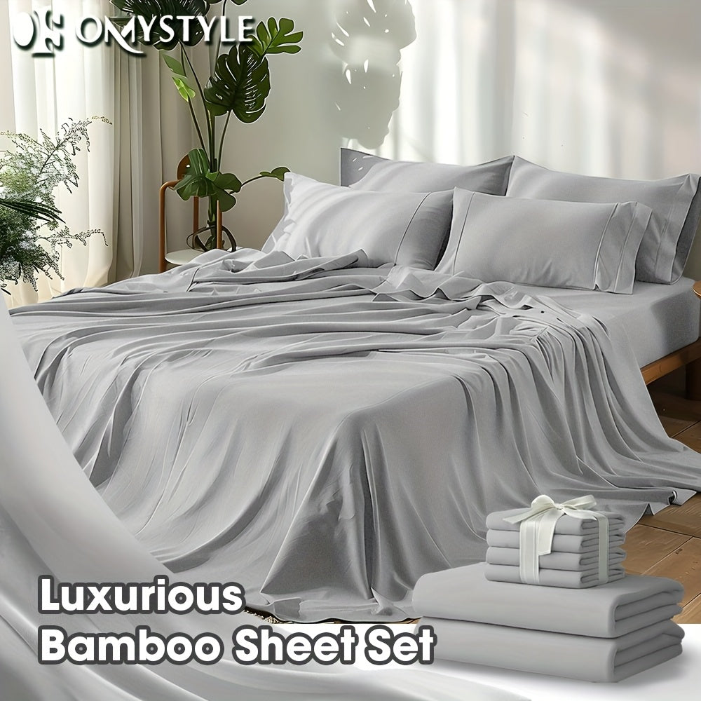 Fitted Sheet Set Cooling Deep Pocket - 2000TC Soft Microfiber Bed Sheet, Shrink Fade Wrinkle Resistant, 11 Colors 4 Sizes