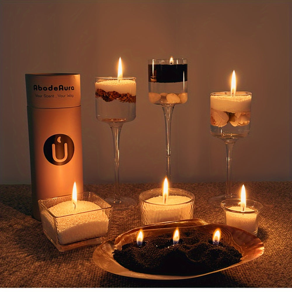 Multi-Wick Scented Candle 18 oz - Palm Wax Long Burning Candle in Glass Jar 30 Wicks Refillable Sand Candle for Home Decor Bedroom Living Room Aromatherapy Gift