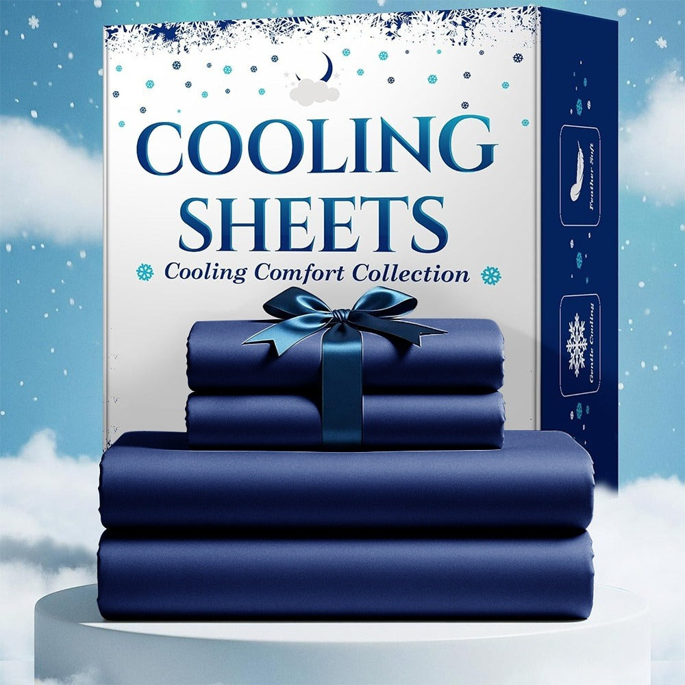Bamboo Blend Cooling Bed Sheet Set 4pcs ¨C Ultra Soft Breathable Kids Sheets, Deep Pocket Fitted Sheet 18¡±-24¡±, 2200TC Shrink & Wrinkle Resistant, All-Season Hotel Luxury Bedding, Twin Full Queen King