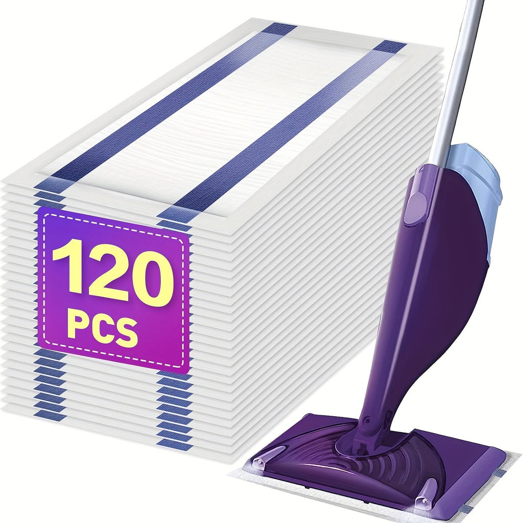 Wet Jet Mop Pads Refills Disposable ¨C 30/60/80/120 Count Multi-Surface Floor Cleaning Pads Compatible with Swiffer WetJet, Thick & Absorbent (No Mop)