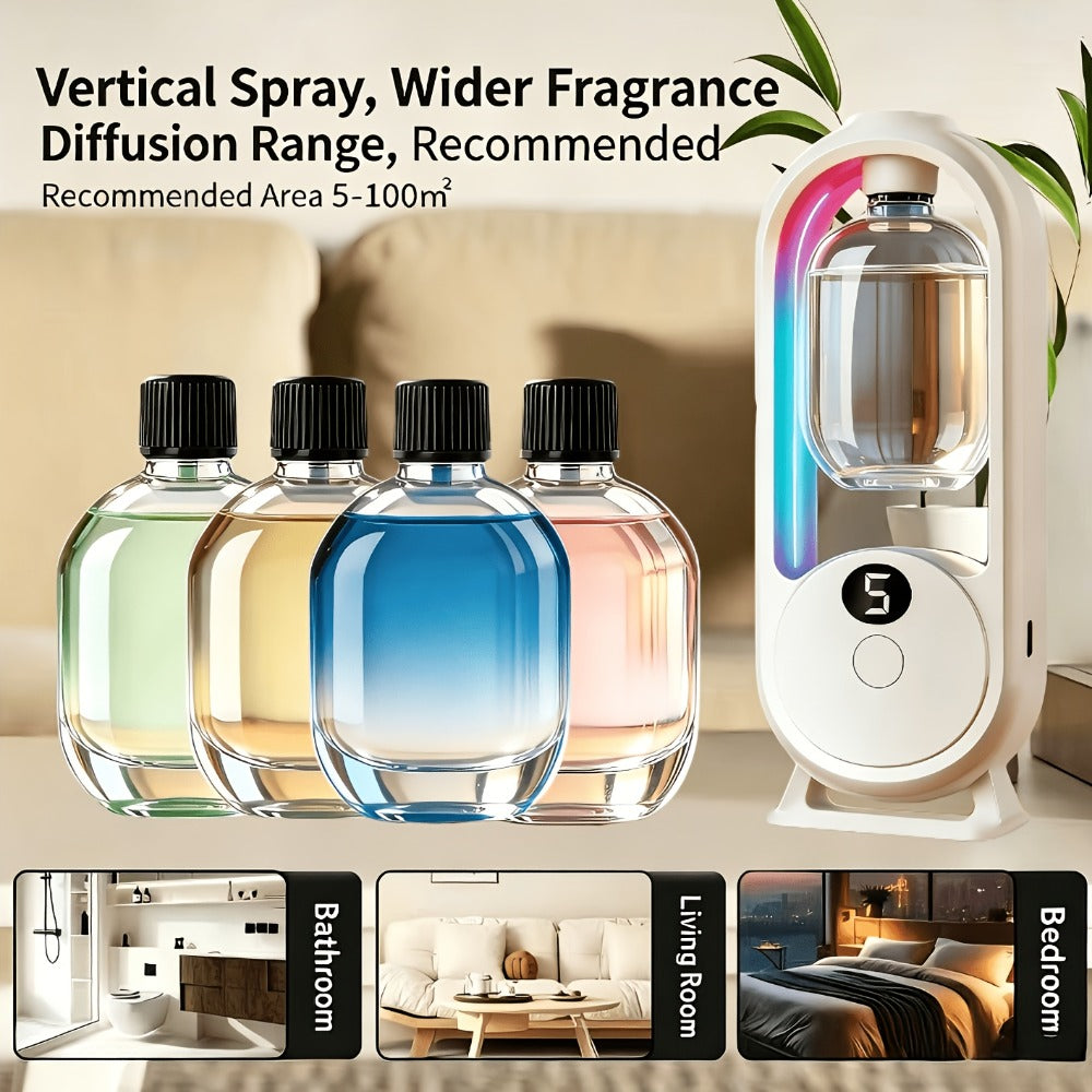 Aromatic Essential Oils for Diffuser 4-Pack Natural Plant Extracts Long-Lasting Floral Scent 4.06oz Portable Travel Size for Bedroom Relaxation Aromatherapy Gift