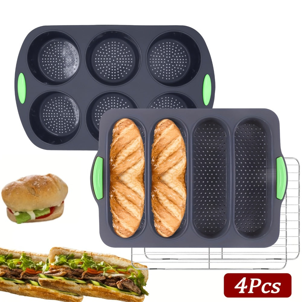 Baking Pan Set Nonstick Carbon Steel Cookie Sheets Roasting Pans Round Cake Muffin Pizza Bread Pans Kitchen Bakeware Set 4 11 23 46 Piece