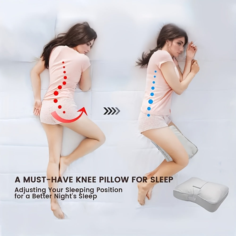 Knee Pillow for Side Sleepers - Memory Foam Leg Pillow with Adjustable Straps for Spine Alignment, Hip, Back & Sciatic Nerve Pain Relief, Orthopedic Between Knee Cushion for Sleeping