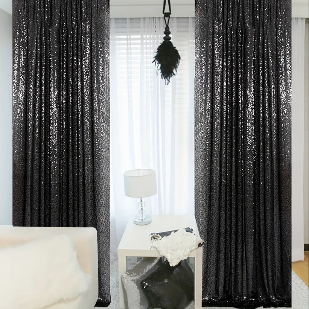 Sequin Backdrop Curtain for Party Wedding - 4x8ft Shimmering Glitter Curtain for Birthday Photo Booth Stage Decoration, Easy Hang, Multi-Color
