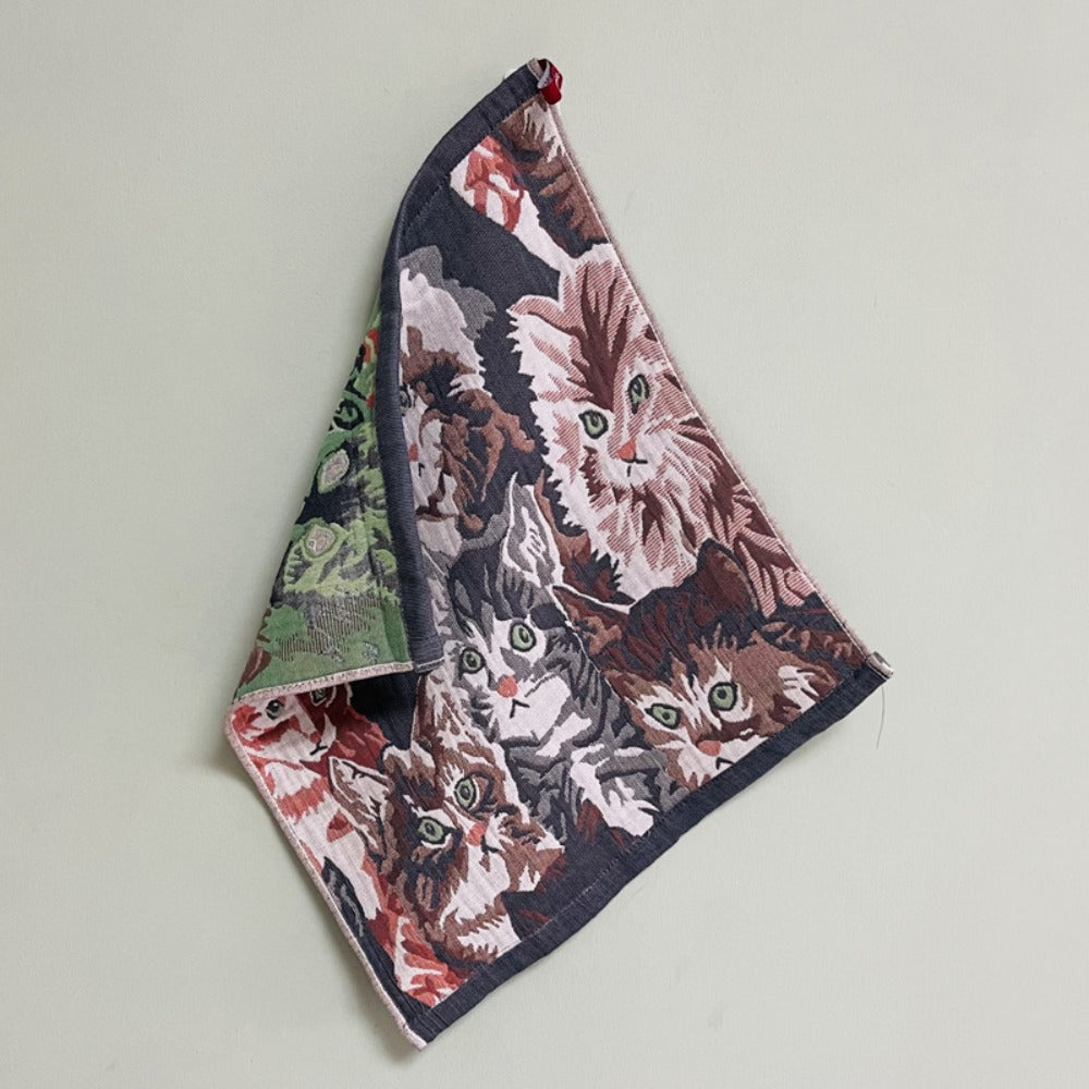 Floral Cotton Face Towels 2pcs ¨C Soft Absorbent Wash Cloths for Home, Hotel & Spa | 14.37x15.75 In