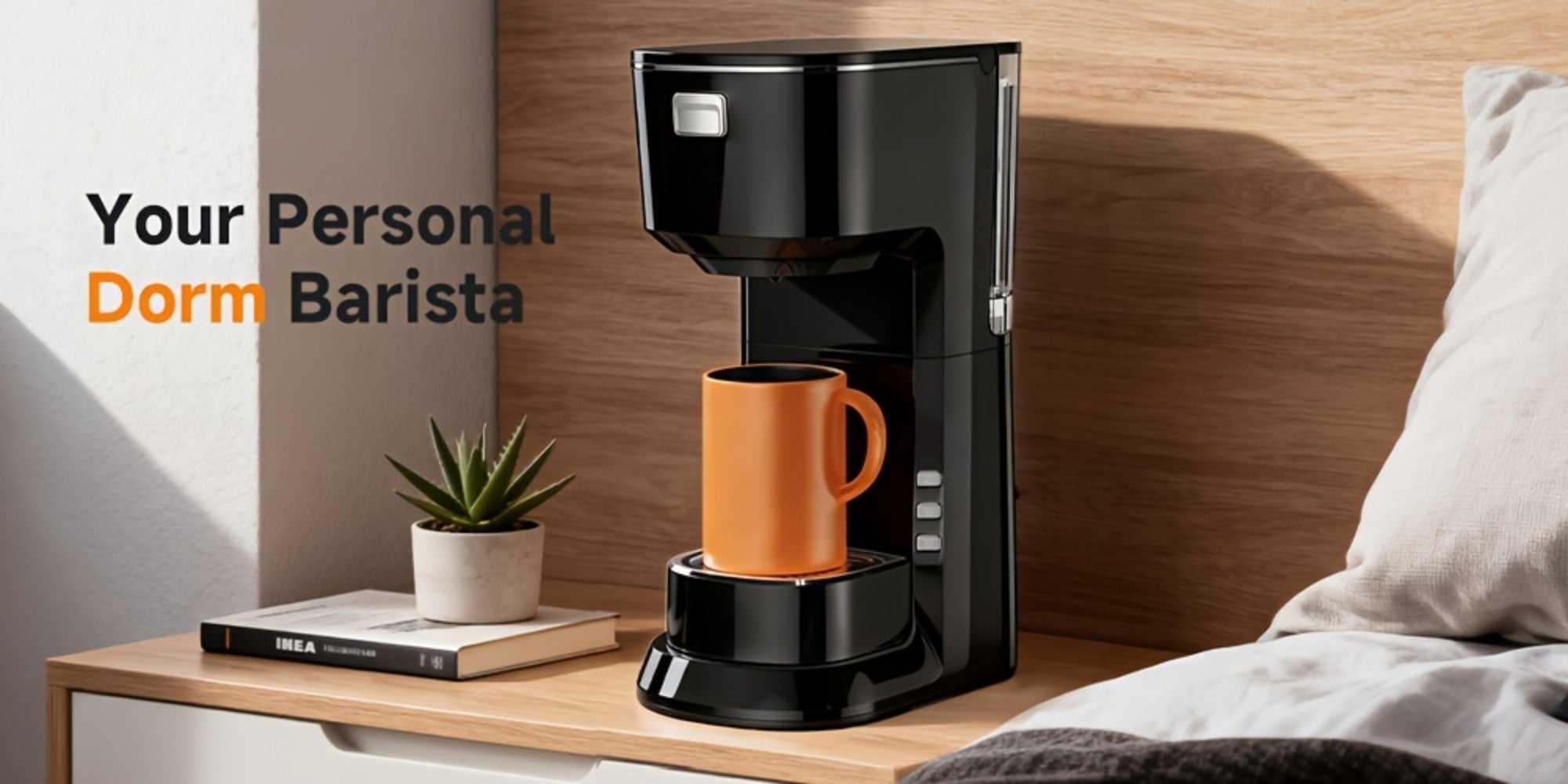 Coffee Maker One-Button Compact Specialty Coffee Machine ¨C Fast Home Brewing, Space-Saving Countertop Design, Barista-Style Results, Available in Black & White