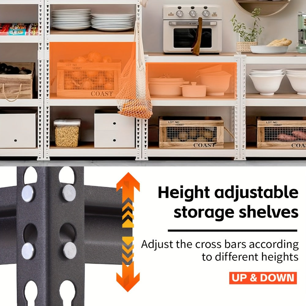 5-Tier Garage Shelving Unit 2000 lbs Capacity Heavy Duty Adjustable Storage Shelves 72¡±/60¡±H x 35.5¡±W x 16¡±D for Garage, Closet & Pantry Organization ¨C Steel Rack Easy Assembly, Includes Gloves & Hammer