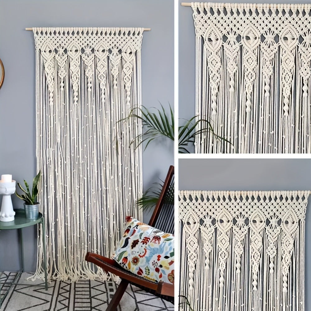 Bohemian Tapestry Wall Hanging - Large Boho Woven Wall Decor with Boho-Chic Patterns, Vertical Macrame Style Tapestry for Bedroom Living Room Wedding, Aesthetic Room Decor