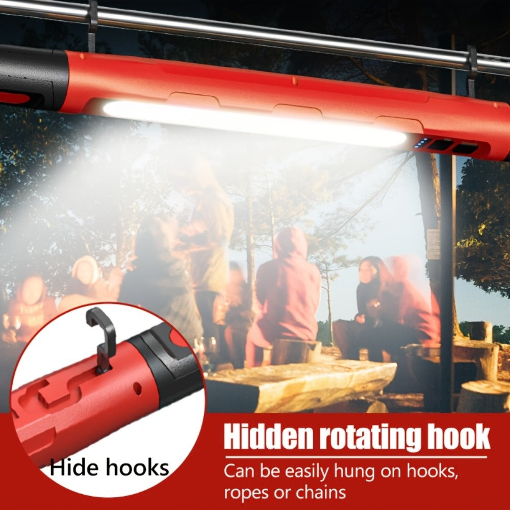 LED Work Light Bar 3000LM Rechargeable Construction Site Lighting Lamp ¨C Hanging Hook, Portable Underhood Work Light for Auto Repair, Garage, Mechanical Maintenance & Emergency Use ¨C Single & 2-Pack Options
