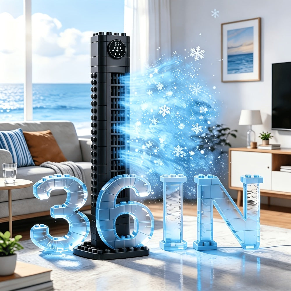 Tower Fan 35-Inch Bladeless 85¡ã Oscillating Standing Floor Fan 3-Speed Quiet Cooling with 12H Timer for Bedroom Office Living Room Home