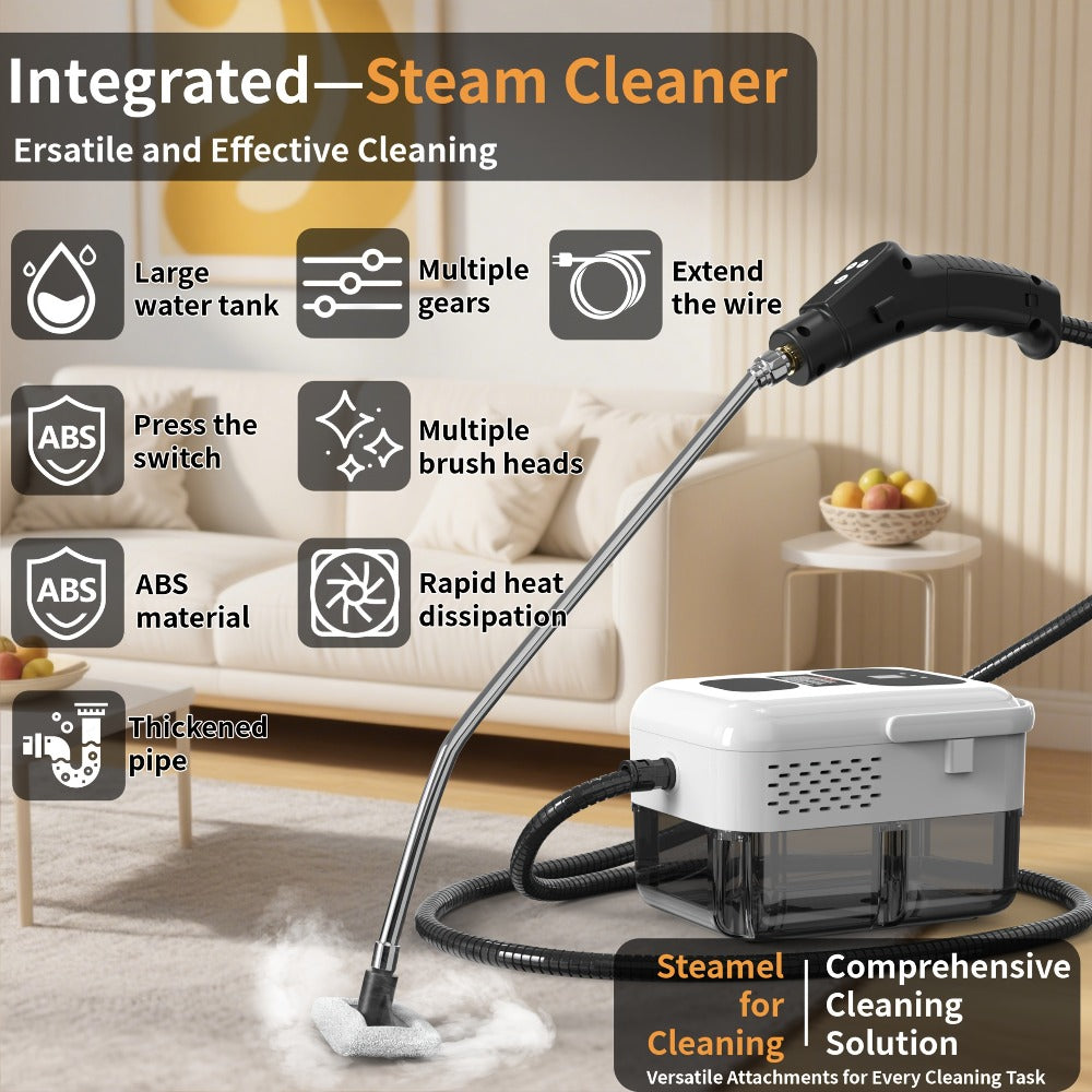 Portable Steam Cleaner High-Temperature High-Pressure Handheld Steamer for Home, Carpet, Tile & Grout Cleaning ¨C 9-Speed Adjustable, 3 Models: Basic, Upgraded & Smart