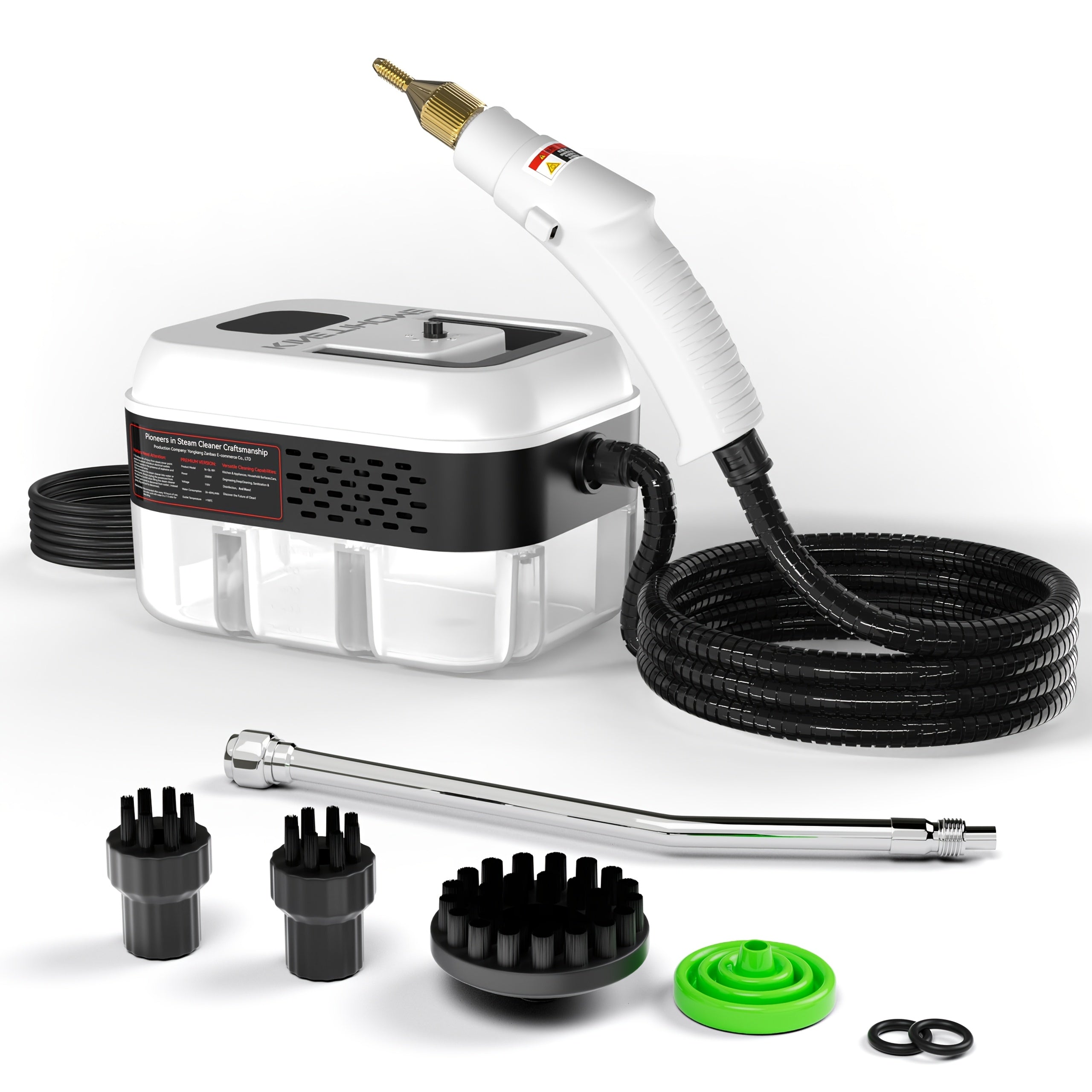 Handheld Steam Cleaner 2500W High Pressure for Home Kitchen Grease Sofa Air Conditioner Washing Machine Floor Tile Bathroom