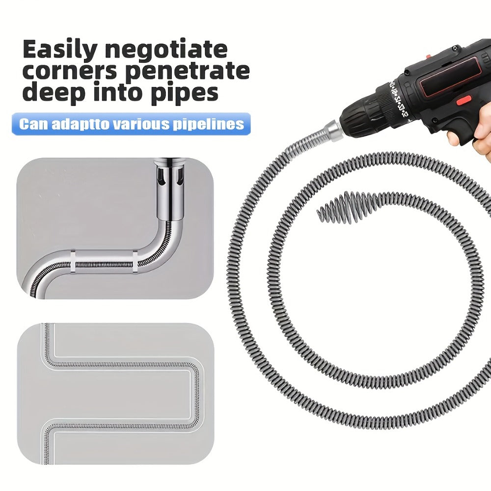 Drain Snake Pipe Unclogger 59 Inch Flexible Hair Clog Remover Tool for Sink, Toilet & Bathroom Drain ¨C Reusable Plumbing Snake Drain Cleaner, Easy to Use