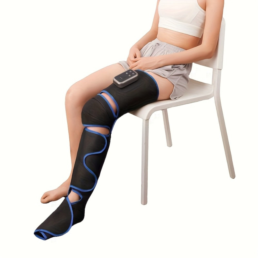 Leg Massager with Heat ¨C Full Leg Air Compression Massager, 4 Modes Wireless Charging, Large Display, Breathable Wrap for Thighs, Shins, Knees, Ankles & Feet, Relief for Swelling, Circulation & Fatigue