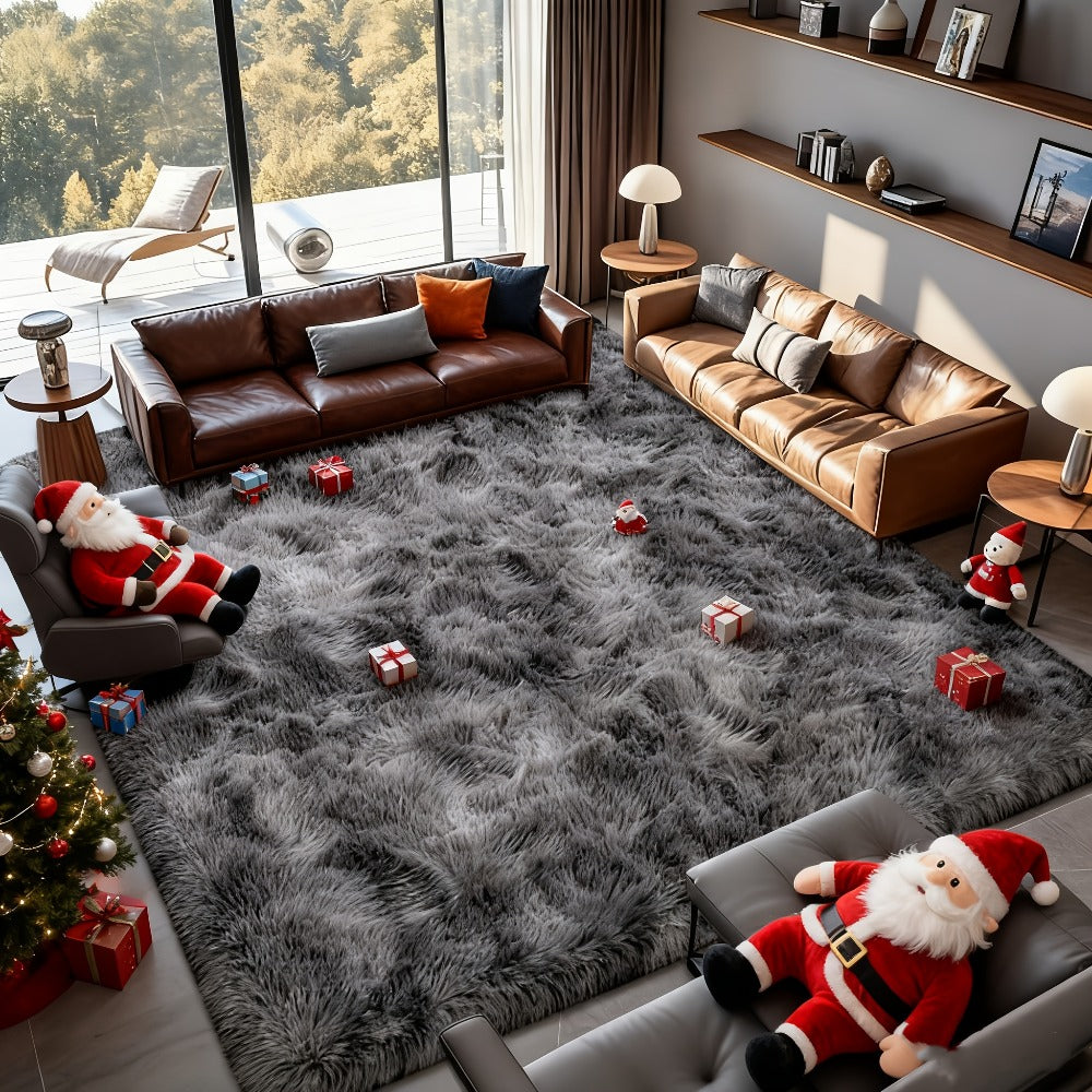 Shag Rug Fluffy Thick Area Rug - Soft Fuzzy Tufted Plush Carpet for Bedroom & Living Room | Machine Washable Non-Slip Floor Mat in Multiple Colors & Sizes | Cozy Home Decor Room Accent Rug