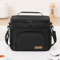 Insulated Lunch Bag with Adjustable Shoulder Strap - Leakproof Reusable Cooler Bag for Men Women Portable Fresh Keeper | Black Grey Blue | Office Travel Beach Picnic Camping School