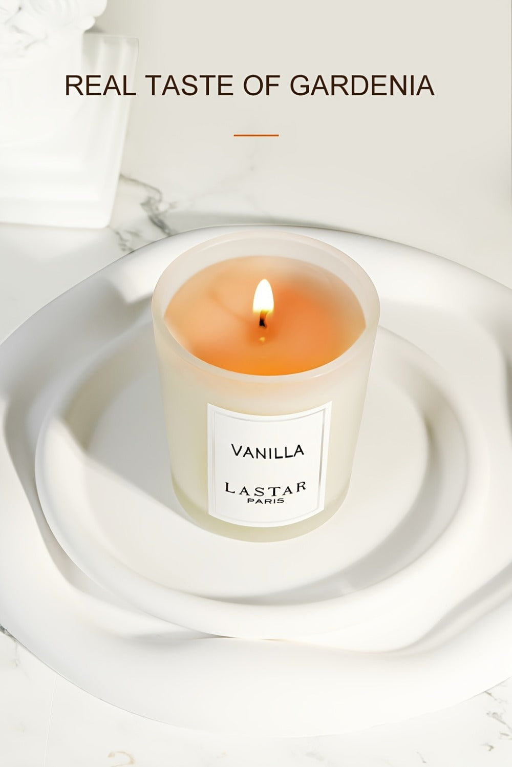 Vanilla Scented Soy Wax Candle in Frosted Glass Jar 70g - Single Wick Smokeless Clean Burn 8-12 Hour for Bedroom Living Room Ambiance Relaxation Valentine's Day Gift Home Decor