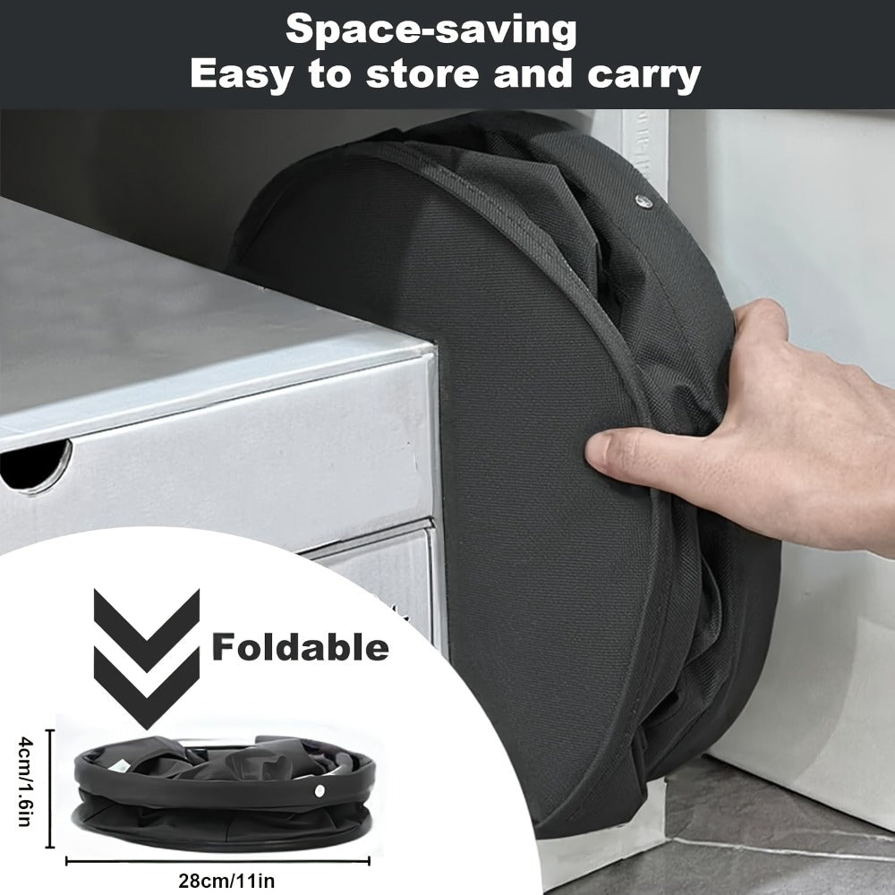 Foldable Cleaning Caddy Organizer 17L with Handle ¨C Portable Collapsible Bucket Bag with 6 Pockets for Cleaning Supplies, Toiletries & Garden Tools, Multi-Purpose Home Travel Basket