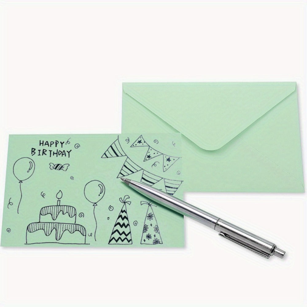 Blank Cards with Envelopes 4x6 Inch | 40 or 80 Sets Colorful Rainbow DIY Greeting Cards | Single Panel Holiday Christmas Birthday Note Cards Bulk Set | A Colors & B Colors for Crafts, Invitations, Thank You