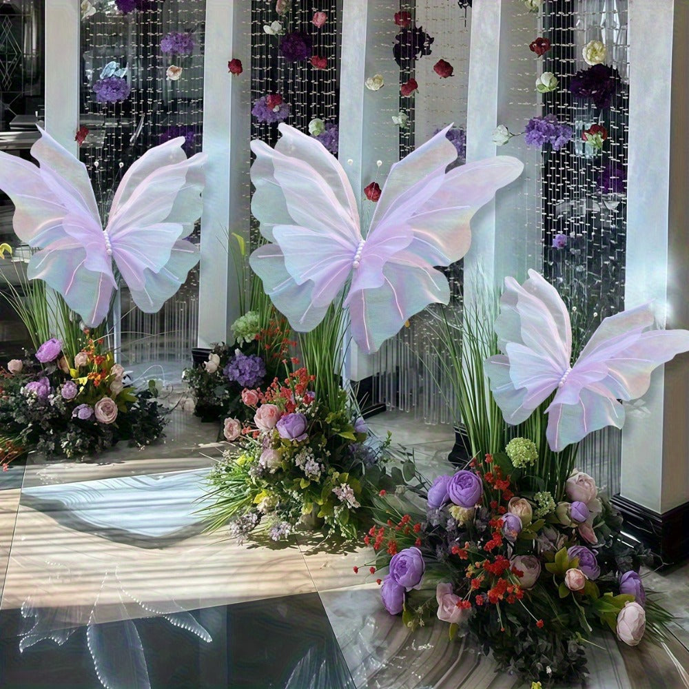 3D Butterfly Wall Decor Large 50cm Artificial Butterfly Decorations for Wedding Birthday Baby Shower Party Home Wall Decor 3 Pieces