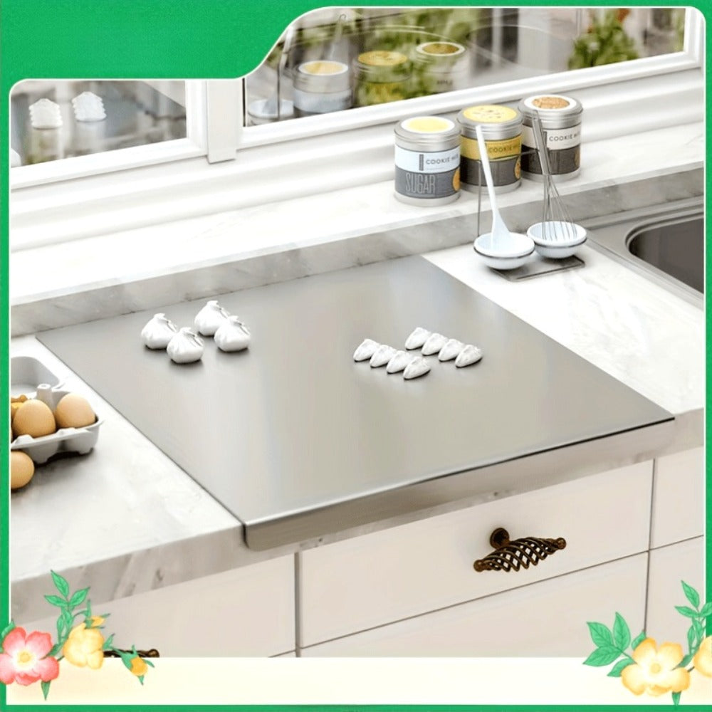 Stainless Steel Cutting Board ¨C Rustproof Rolling Butcher Block Meal Prep Mat, 2 Sizes