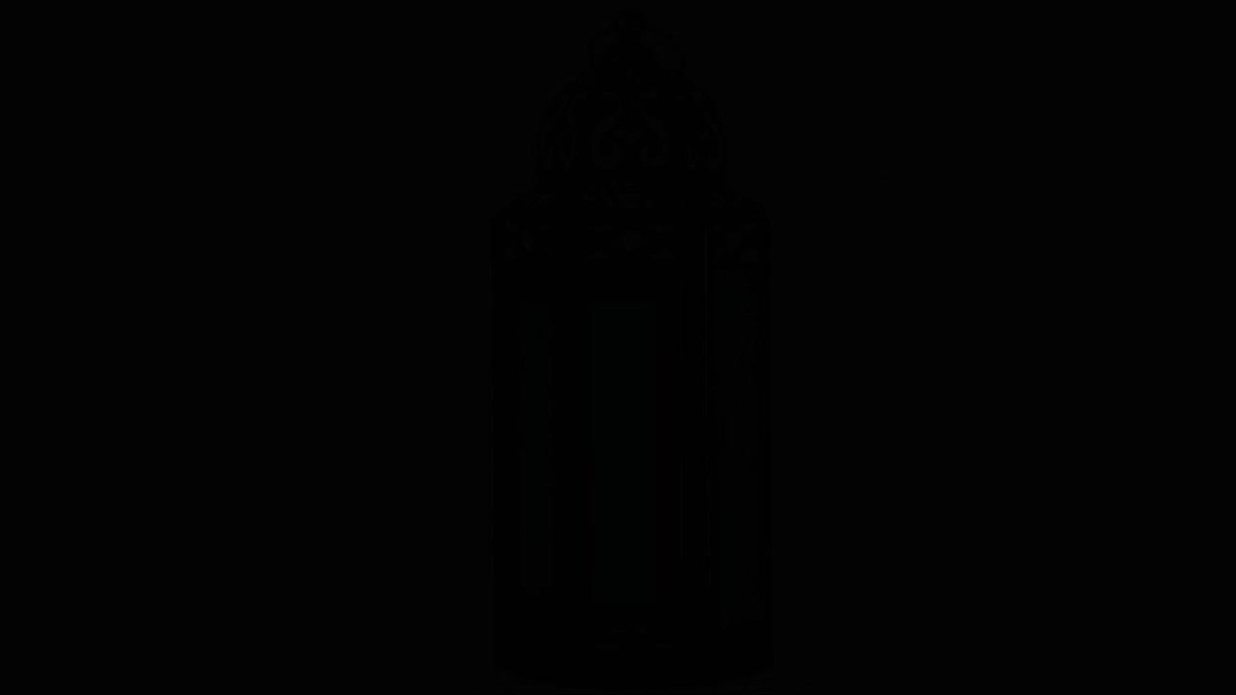 Moroccan Candle Lantern Holder - Decorative Metal & Glass Lantern with Embossed Floral Design for Indoor Home Decor, Garden, Patio, Weddings, Ramadan, Halloween & Holiday Celebrations - 10.5¡± Tall Medium Size
