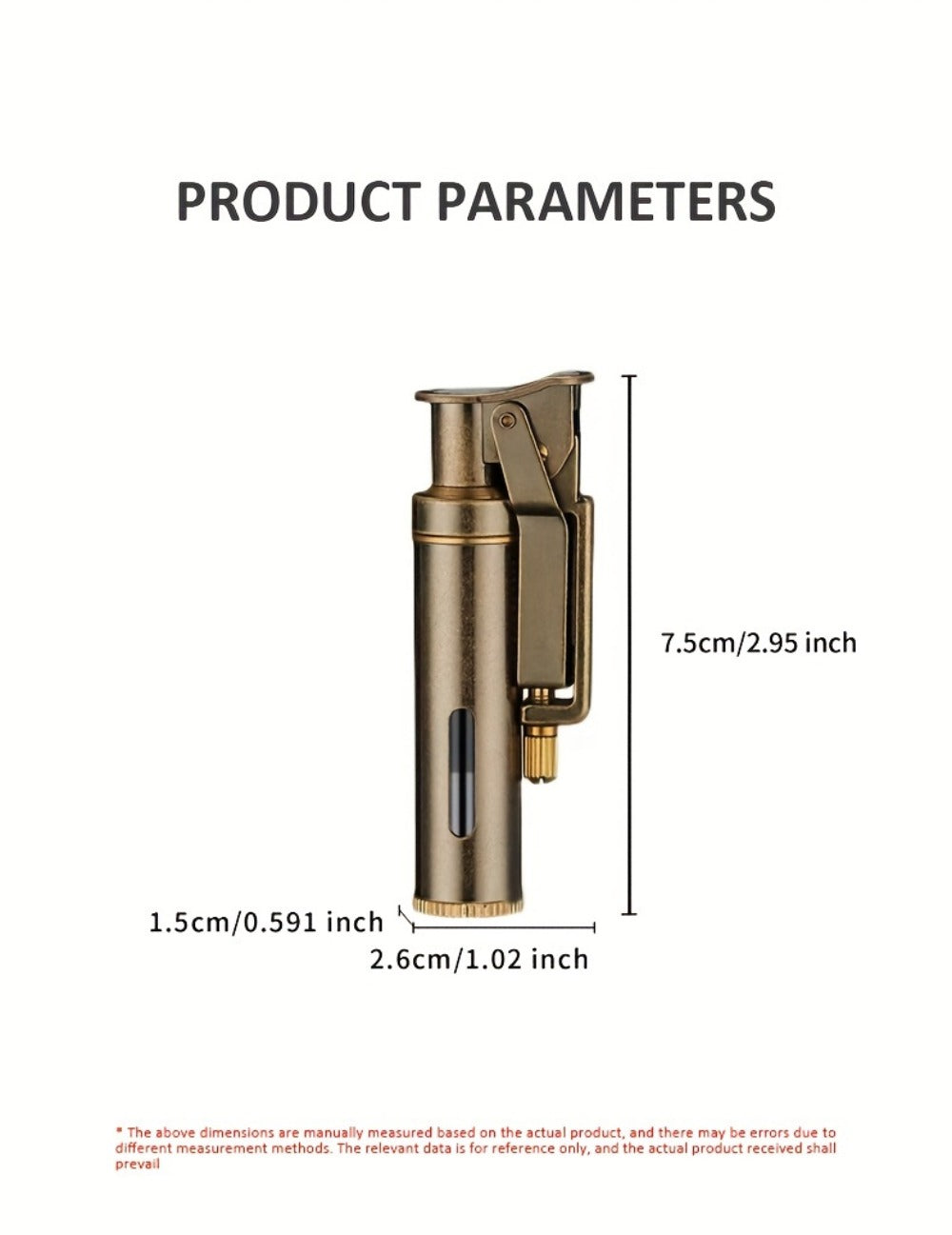 Retro Copper Kerosene Lighter ¨C Pure Copper Vintage Flip Top One-Click Ignition Lighter, Nostalgic Personality Design, Windproof Refillable Kerosene Lighter, Unique Gift for Men Friends (Kerosene Not Included)