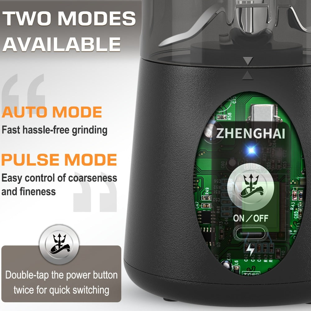 Electric Spice Grinder Portable 150W ¨C USB-C Rechargeable, Pulse Mode, Fast Grinding for Spices & Herbs, Compact Travel Size, Easy Dispensing, Includes Cleaning Brush, 5 Colors
