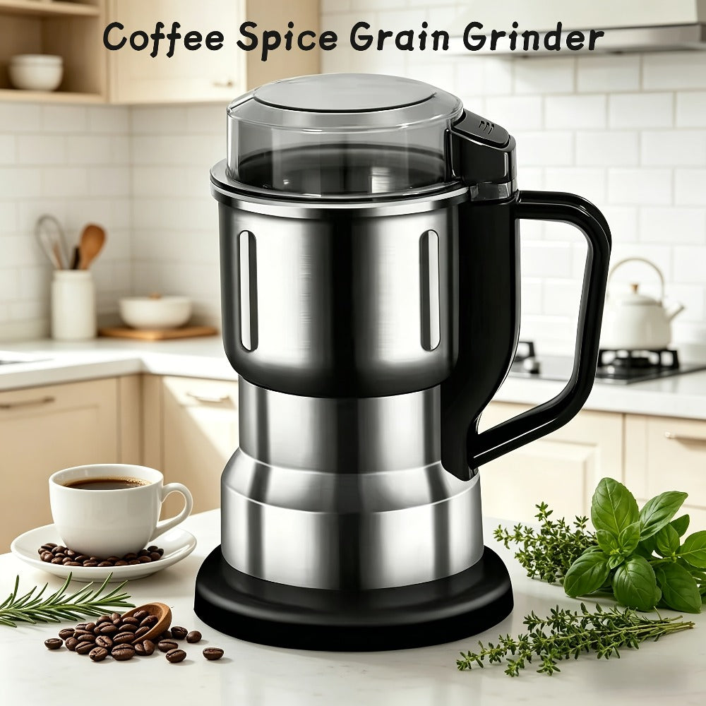 Electric Coffee Grinder 300W 25000RPM ¨C 8-Blade Stainless Steel Spice & Grain Mill for Coffee Beans, Nuts, Spices | Home, Cafe & Camping