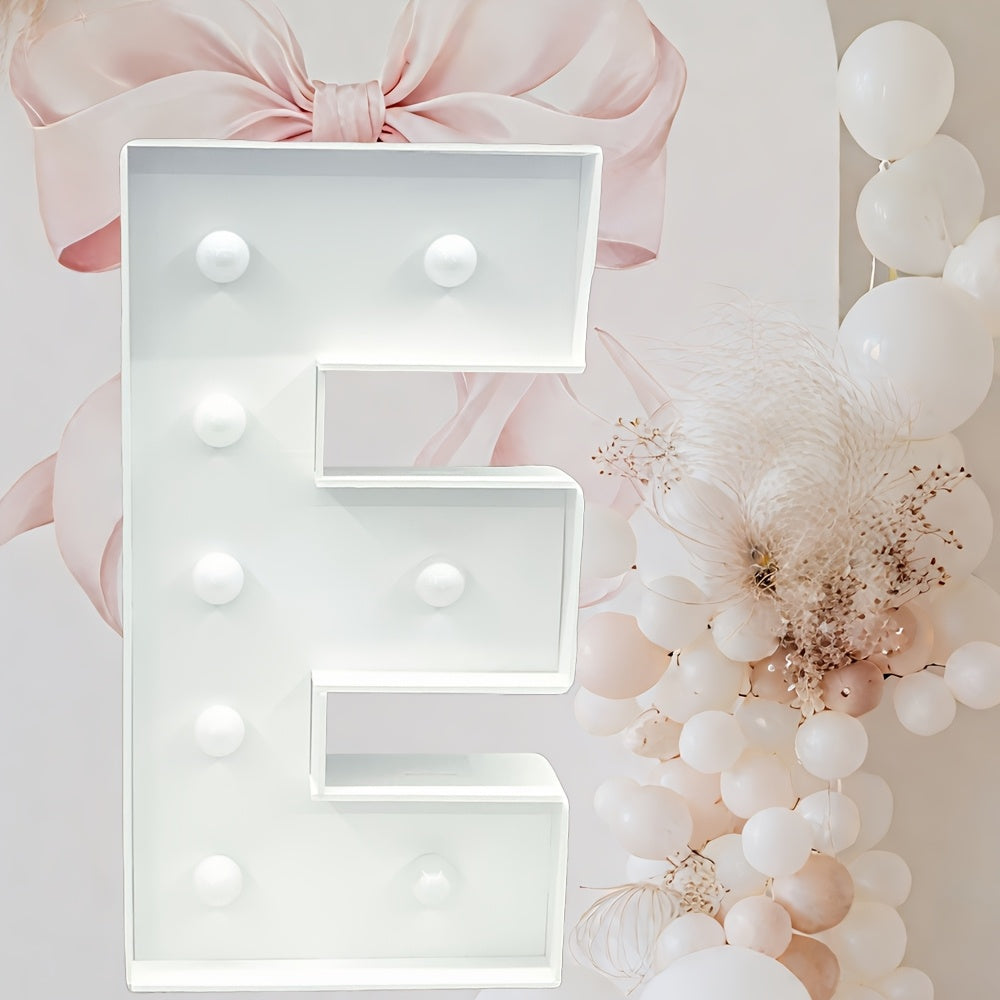 Marquee Letter Lights Warm White LED - 3FT Light Up Letters A-Z for Birthday, Anniversary, Wedding & Party Decor, Battery Powered KT Board Lighted Alphabet Signs for Wall & Indoor Display