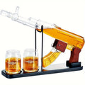 AK-47 Whiskey Gun Decanter Set with Detachable Magazine and Two 6.75oz Glasses, 17.6oz Liquor Dispenser Military Style Home Bar Decanter, Unique Birthday Anniversary Father's Day Gift for Men Dad