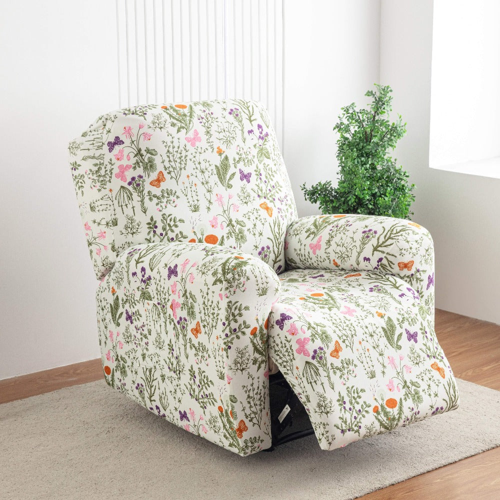 Tie Dye Lounge Chair Cover Set of 4 High Elasticity with Side Pockets Printed Stretch Chair Slipcover Pet Friendly for Bedroom Office Living Room Holiday Decor