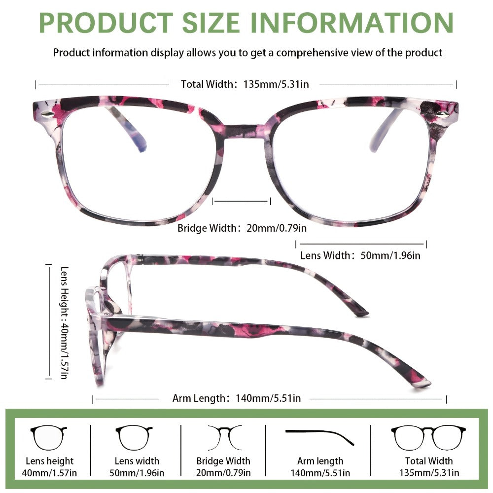 Blue Light Blocking Reading Glasses for Women 5-Pack ¨C Stylish Computer Readers with Spring Hinges, Anti-Blue Light Lenses, Multiple Strengths 1.0¨C4.0x, Multicolor